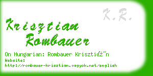 krisztian rombauer business card